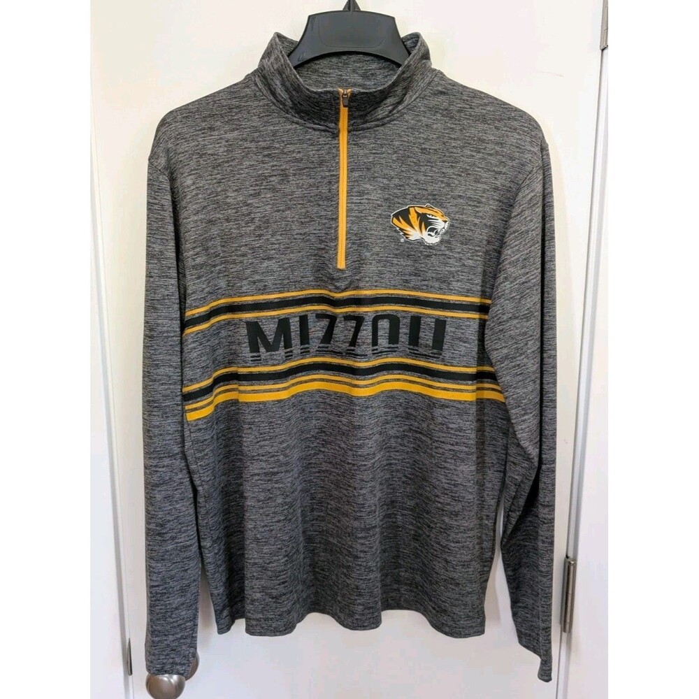 Colosseum Mizzou Tigers Quarter Zip Top M Athletic MU College Student Activewear